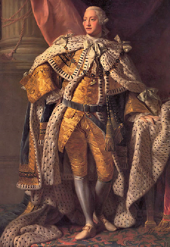 George III de Grande-Bretagne en habit de sacre - par Allan Ramsay en 1762
